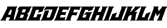 Staten WideBlackOblique Instance Font UPPERCASE