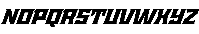 Staten WideBlackOblique Instance Font UPPERCASE