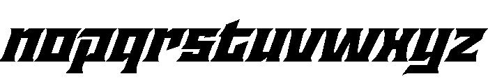 Staten WideBlackOblique Instance Font LOWERCASE