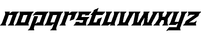 Staten WideBoldOblique Instance Font LOWERCASE