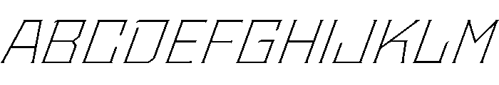 Staten WideExtraLightOblique Instance Font UPPERCASE