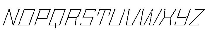 Staten WideExtraLightOblique Instance Font UPPERCASE