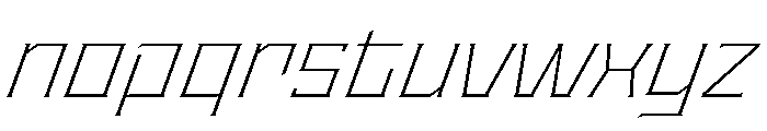 Staten WideExtraLightOblique Instance Font LOWERCASE