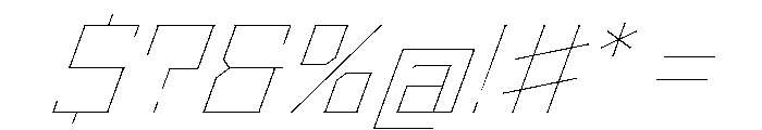 Staten WideHairlineOblique Instance Font OTHER CHARS