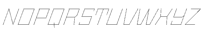 Staten WideHairlineOblique Instance Font UPPERCASE