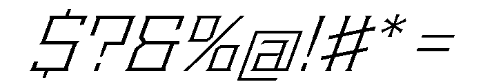 Staten WideLightOblique Instance Font OTHER CHARS