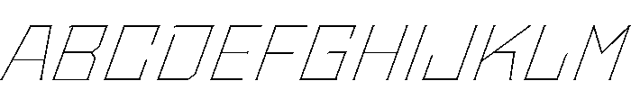 Staten WideThinOblique Instance Font UPPERCASE