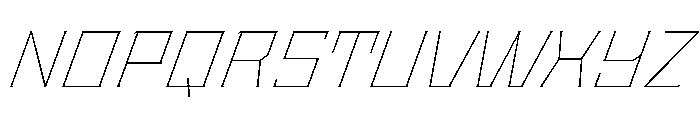 Staten WideThinOblique Instance Font UPPERCASE