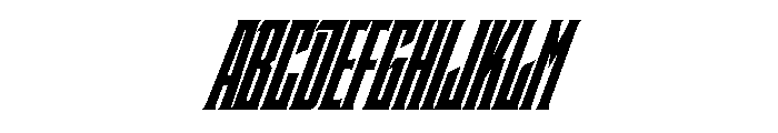 Staten XCompressedBlackOblique Instance Font UPPERCASE