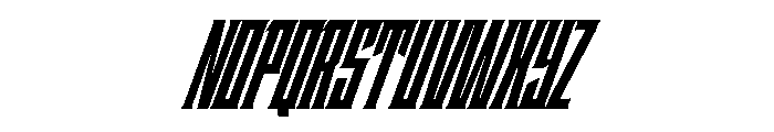 Staten XCompressedBlackOblique Instance Font UPPERCASE