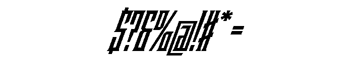 Staten XCompressedBoldOblique Instance Font OTHER CHARS