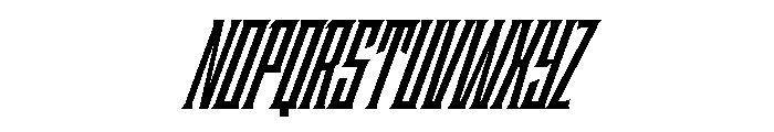 Staten XCompressedBoldOblique Instance Font UPPERCASE