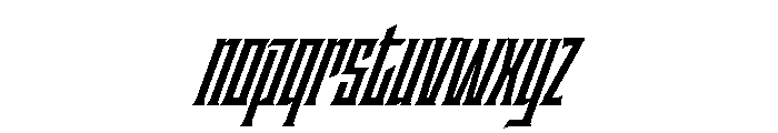 Staten XCompressedBoldOblique Instance Font LOWERCASE