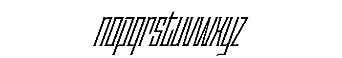 Staten XCompressedBookOblique Instance Font LOWERCASE
