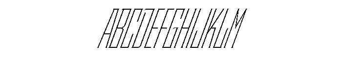 Staten XCompressedExtraLightOblique Instance Font UPPERCASE