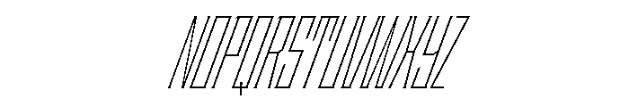 Staten XCompressedExtraLightOblique Instance Font UPPERCASE