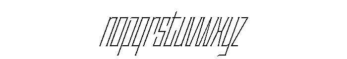 Staten XCompressedExtraLightOblique Instance Font LOWERCASE