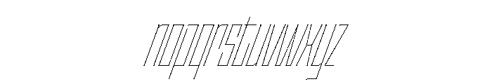 Staten XCompressedHairlineOblique Instance Font LOWERCASE