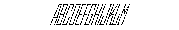 Staten XCompressedLightOblique Instance Font UPPERCASE
