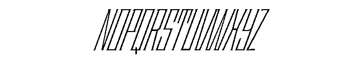 Staten XCompressedLightOblique Instance Font UPPERCASE