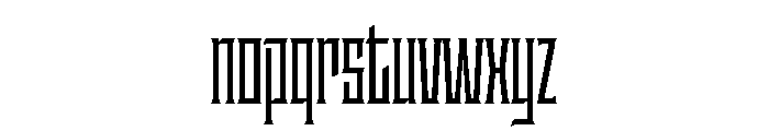 Staten XCompressedSemibold Instance Font LOWERCASE