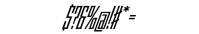 Staten XCompressedSemiboldOblique Instance Font OTHER CHARS