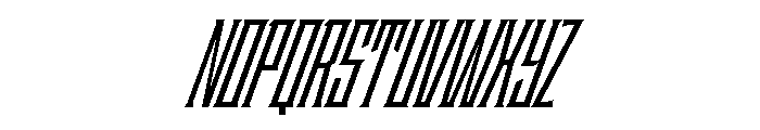 Staten XCompressedSemiboldOblique Instance Font UPPERCASE