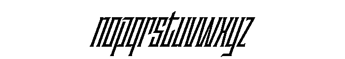 Staten XCompressedSemiboldOblique Instance Font LOWERCASE