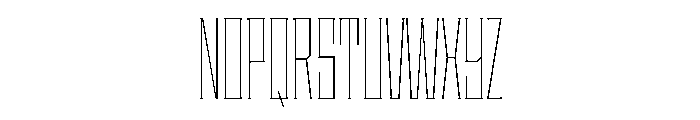 Staten XCompressedThin Instance Font UPPERCASE
