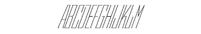 Staten XCompressedThinOblique Instance Font UPPERCASE