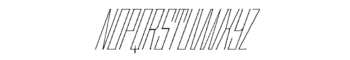 Staten XCompressedThinOblique Instance Font UPPERCASE