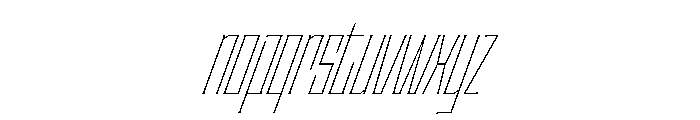 Staten XCompressedThinOblique Instance Font LOWERCASE
