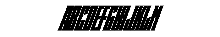 Staten XCompressedUltraOblique Instance Font UPPERCASE