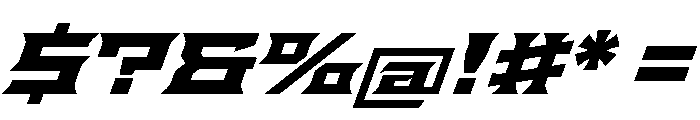 Staten XExpandedBoldOblique Instance Font OTHER CHARS