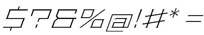 Staten XExpandedExtraLightOblique Instance Font OTHER CHARS