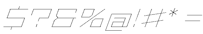 Staten XExpandedHairlineOblique Instance Font OTHER CHARS