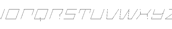 Staten XExpandedHairlineOblique Instance Font UPPERCASE