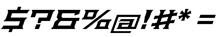 Staten XExpandedSemiboldOblique Instance Font OTHER CHARS