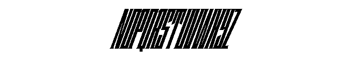 Staten XXCompressedBlackOblique Instance Font UPPERCASE