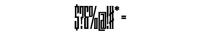 Staten XXCompressedBold Instance Font OTHER CHARS