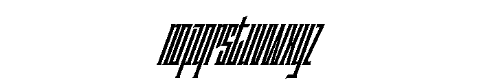 Staten XXCompressedBoldOblique Instance Font LOWERCASE