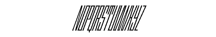 Staten XXCompressedBookOblique Instance Font UPPERCASE