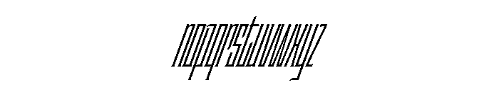 Staten XXCompressedBookOblique Instance Font LOWERCASE