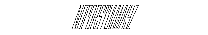 Staten XXCompressedExtraLightOblique Instance Font UPPERCASE