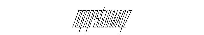 Staten XXCompressedExtraLightOblique Instance Font LOWERCASE