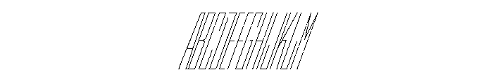 Staten XXCompressedHairlineOblique Instance Font UPPERCASE