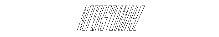 Staten XXCompressedHairlineOblique Instance Font UPPERCASE