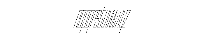 Staten XXCompressedHairlineOblique Instance Font LOWERCASE