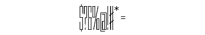 Staten XXCompressedLight Instance Font OTHER CHARS