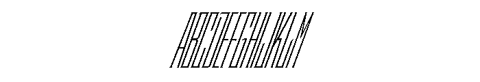 Staten XXCompressedLightOblique Instance Font UPPERCASE